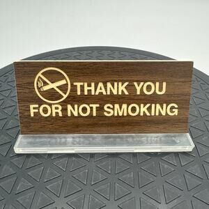 Rogers Symbol Sign Thank You For Not Smoking Sign Counter Top Sign
